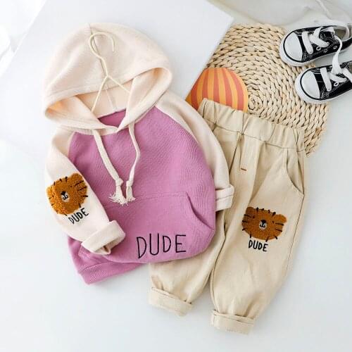 ZWF356 Kid Boy Girl Casual Hooded Clothes For Boy Girl Clothing Set New Baby Boys Set Spring Autumn Kid Clothes 3-10 Year