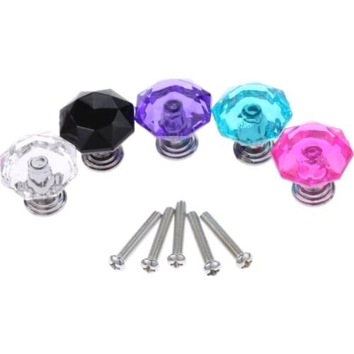 1pc 24*24mm Crystal Handle Diamond Drawer Knobs Kitchen Cabinet Handles Furniture Handle Hardware