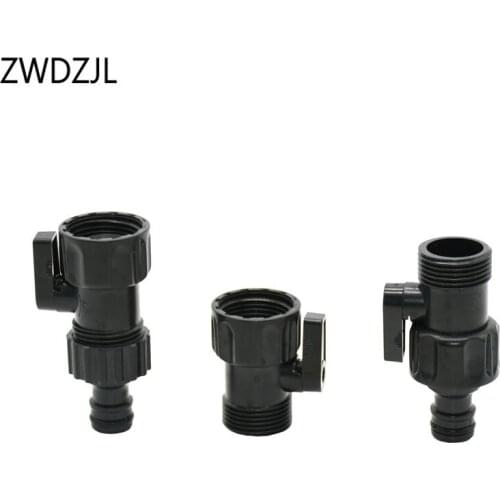 5/8 inch 2-way plastic tap irrigation water valve car wash water gun quick connector G3/4 adapter 1pcs