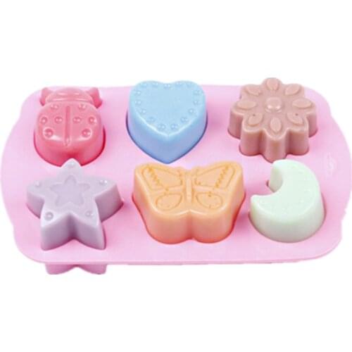 1pcs Silicone Butterfly Moon Ice Cube Ice Box Chocolate Molds Jelly Molds Candy Cake Mould Bakeware D572