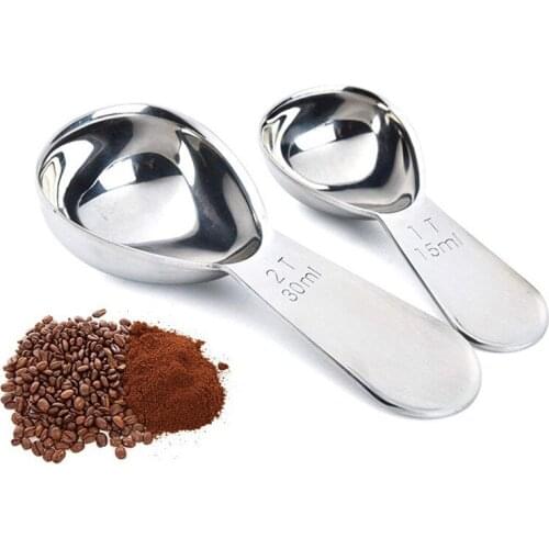 100Pcs/Lot Measuring Spoon Stainless Steel Mini Short Handle Coffee Measuring Spoon Kitchen Measure For Tea Milk Powder Spice