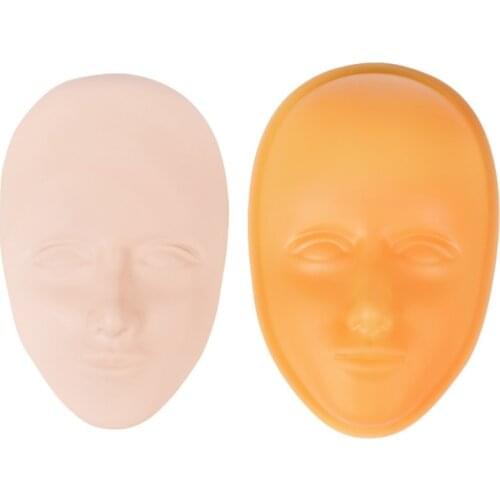 27RC 5D Facial Tattoo Training Head Silicone Practice Permanent Makeup Lip Eyebrow Tattoo Skin Mannequin Doll Face Head Supplies