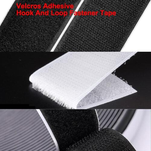 5Meter Velcros Adhesive Double Hook And Loop Fastener Tape Nylon Multi-sizes self adhesive Magic Sticker Tape With Strong Glue