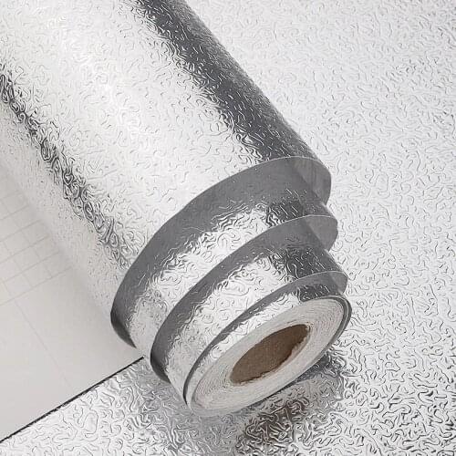 60cmx10mThick Waterproof Kitchen Aluminum Foil Self-adhesive Large Drawer Pad Oil-proof Paste Oil Stickers Kitchen Tools