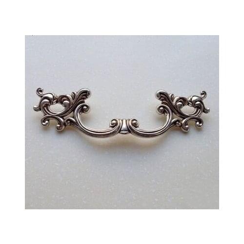 96mm antique furniture handles antique silver kitchen cabinet drawer pull handle Distress silver dresser cupboard door pull
