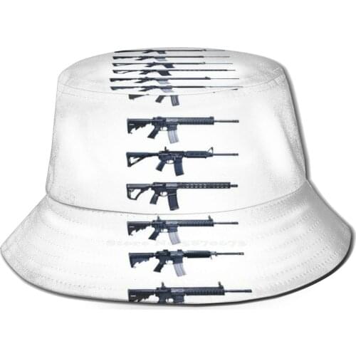 Ar - 15 - All Types Of Ar Women Men Fisherman Hats Bucket Caps Ar Ar15 Gun Guns Guncontrol Gunslinger Weapon Army M16 Draco Gun