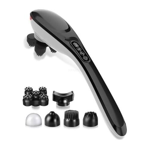 Cordless Handheld Back Massager , Rechargeable Electric Deep Tissue For Back Muscle Foot Neck Shoulder Leg Body Pain Relief