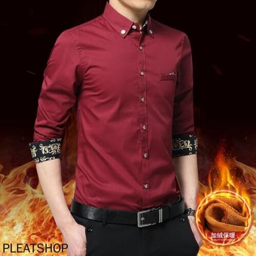 Мужские теплые рубашки BLUE FOLD China At AliExpress