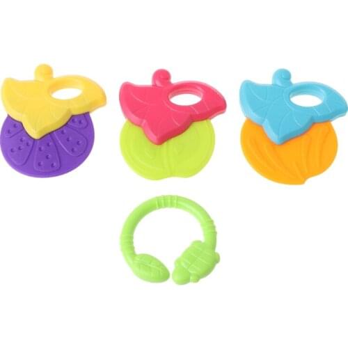 Baby Teether Fruit Shape Silicone Safe Teething Chew Toys Infants Pacifier Gifts Dropship