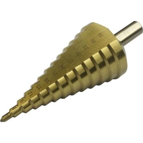 HSS 4241 Titanium 4-39mm Triangle Shank Metal Step Drill Bit Hole Cutter Wood Cone Core Drilling Saw Power Drills Tool