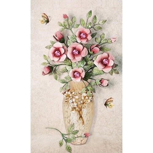 Art Flower Vase Diamond Painting Round Full Drill Floral Vestibule Nouveaute DIY Mosaic Embroidery 5D Cross Stitch Home Decor