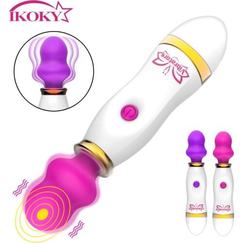 IKOKY 10 Speed Massage Stick Clitoris Stimulate Sex Toys for Woman G-spot Vibrator AV Stick Female Masturbation Magic Rod