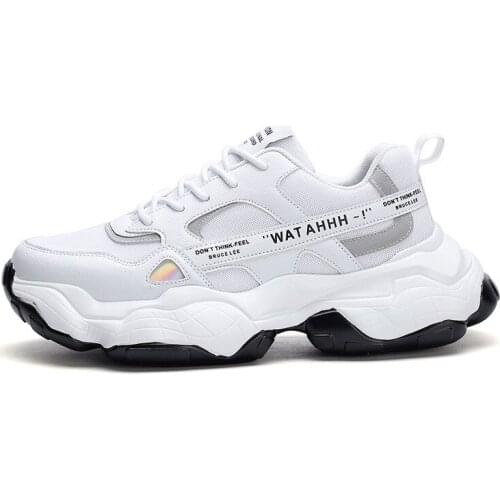 Autumn Men White Casual Shoes New Sport Shoes Breathable Sneakers Platform Footwears Tennis Shoes Fashion Trending Size38-44