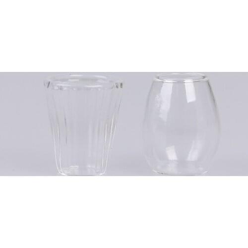 1:12 Dollhouse Miniature Transparent Coffee Tea Cup Drink Cups Doll House Decor Toy