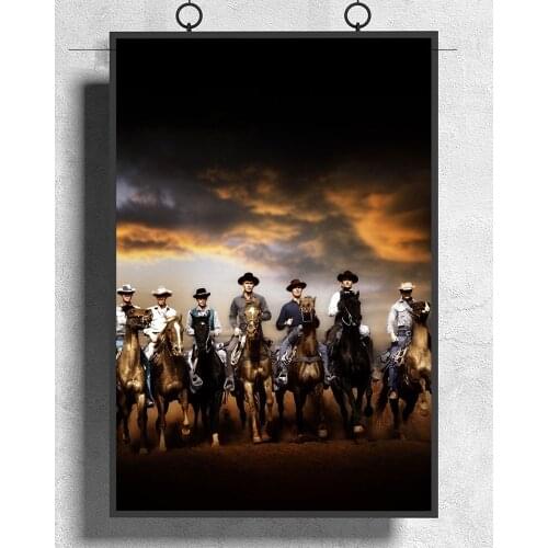 L190 The Magnificent Seven 1960 Western Classic Movie Silk Fabric Poster Art Decor Indoor Painting Gift