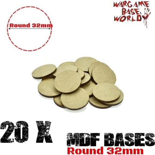 MDF Bases - 32mm Round bases- Basing Laser Cut Wargames wood