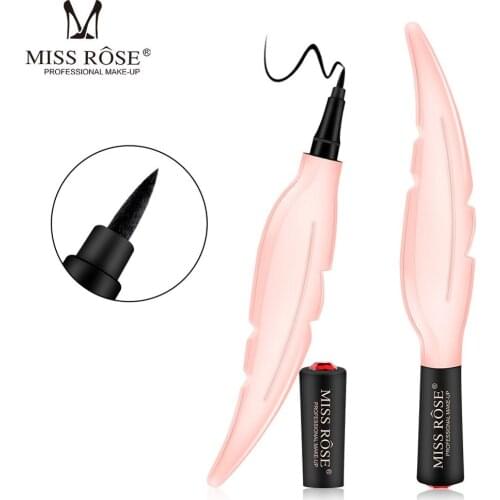 MISS ROSE Leaf Eyeliner Black Eyeliner Natural Long Lasting Waterproof Eyeliner Eye Makeup Cosmetics