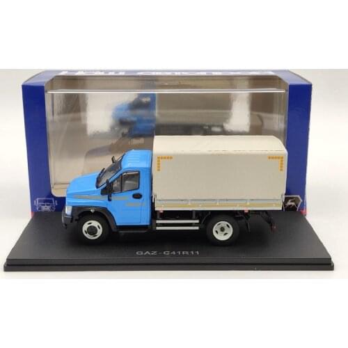 HAW ABTONPOM 1:43 GAZ C41R11 ГАЗ H232 Russia Truck Blue Diecast Models Car