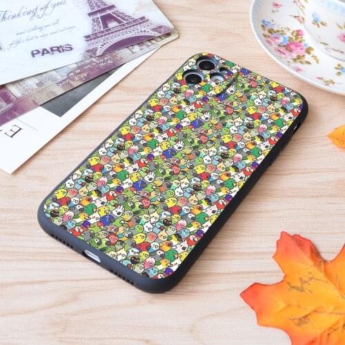 For iPhone Cockatiel Collage Print Soft Matt Apple iPhone Case