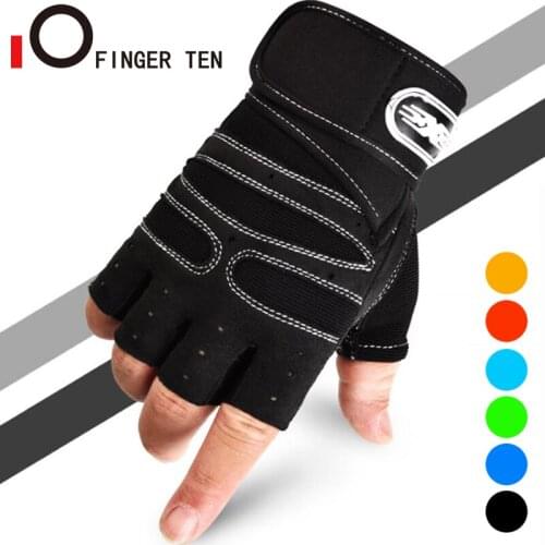 New 1Pair Half Finger Weight Lifting Gloves Men Fitness Glove with Wrist Support Women Sports Training Protector Drop Shipping