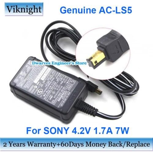 Genuine AC-LS5 4.2V 1.7A AC Adapter For Sony CAMERA DSC-WX1 V3 P200 P150 P120 P100 W30 HX5 H9 W290 W270 T100 T200 T900 DSC-W90