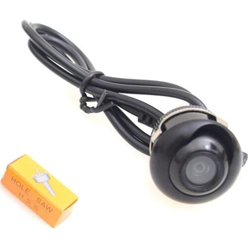 Hole Drilling 22.5mm Car Auto Backup Camera Cam Screw Bumper Mount Universal Fit Parking Assistance Grid Lines