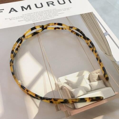 Women Acetate Plate Hair Accessories Korean Modal Tortoiseshell Headband Girl Fashion Hollow Headband