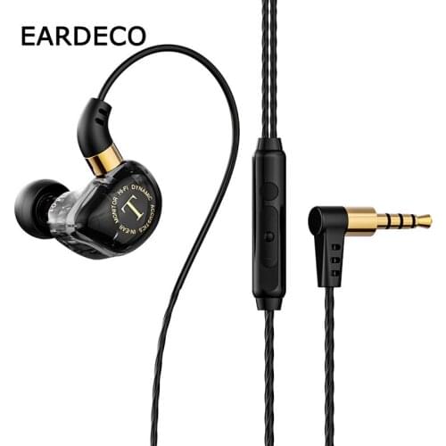 EARDECO Heavy Bass Wired Headphones With Mic Earphone HiFi In-ear Headphone Headset Sport Wire Phone Earbud Headset Stereo