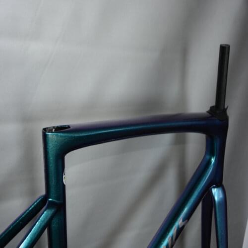 Chameleon blue bike frameset T1100 ud torycal cycling carbon bike frame 2 year warranty racing frame SL7 disc bicycle frame