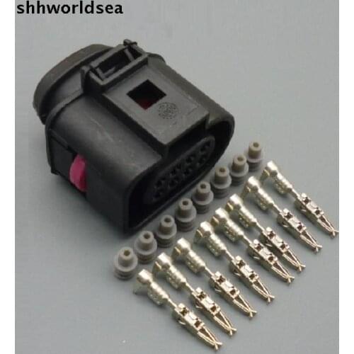 Shhworldsea 5/30/100sets 1.5mm 8PIN way car connector for VW for audi 1J0973714 1J0 973 714
