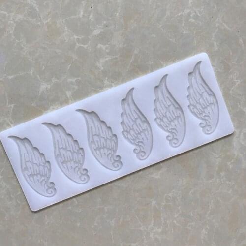 6 Wings Shape Silicone Inserting Piece Mold Cake Edge Accessories Mold Xg826