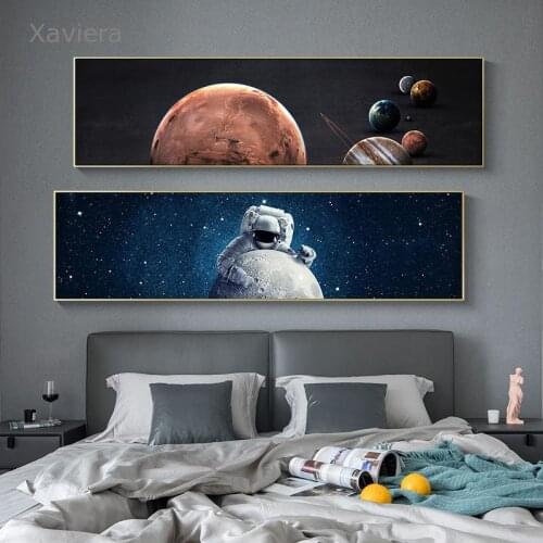 Modern Art Poster Planet Space Universe Astronaut Canvas Painting Nordic Bedside Picture Home Decoration Living Room Large Size