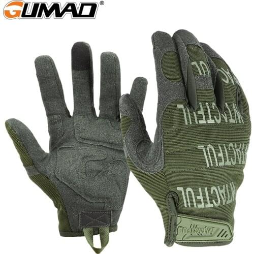 Airsoft Tactical Gloves Green Cycling Full Finger Glove Hiking Driving Army Light Soft Durable Long Mittens Touch Screen Men NEW