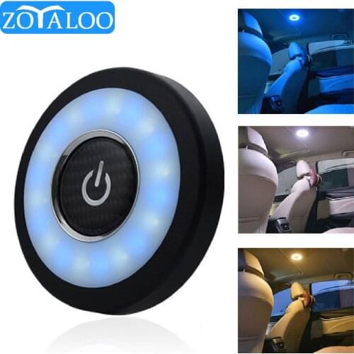 USB Cabinet Night light LED Light Portable Round Rechargeable Wireless Interior Reading Lamp Universal Touch Type Reading light