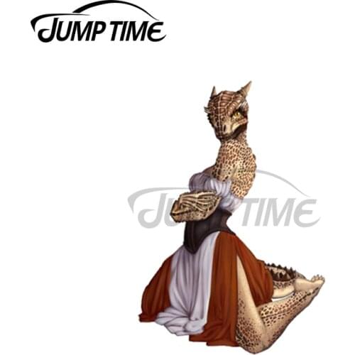 Jump Time 13 x 8.9cm For Lusty Argonian Maid Pinup Sexy Vinyl Car Stickers Waterproof Decal Scratch-proof Windshield Decoration