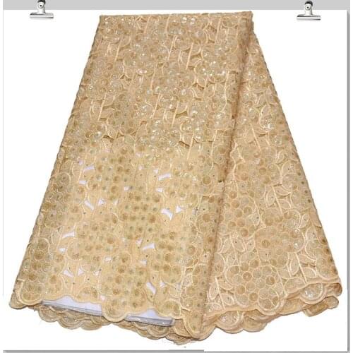 High Quality Organza Sequins Lace African Lace Fabric 2021 French Nigerian Lace Fabrics For Wedding Dress Sewing M10418