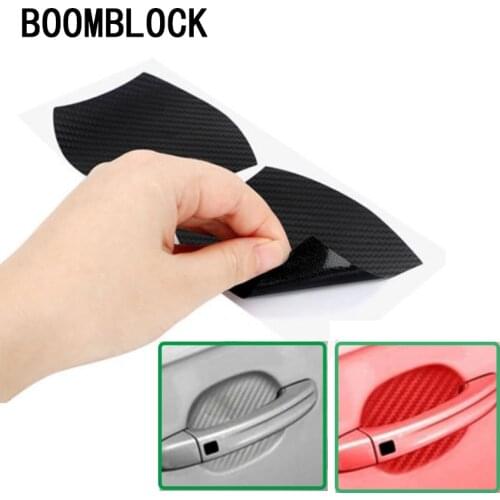 Car Styling Car door handle carbon fiber protection film for Ford Focus 2 3 VW Passat B6 B5 B7 T4 Skoda Rapid Fabia Octavia A5