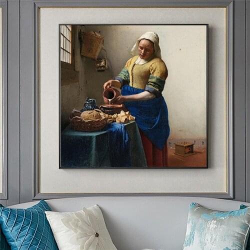 Johannes The Milkmaid Famous Art Paintings On the Wall Art Posters And Prints Dutch Golden Age Famous Artwork Pictures Cuadros