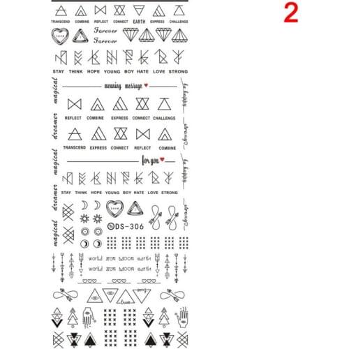 1 Sheet Nail Sticker Waterproof Geometry Pattern Nail Decals Nails Decor DIY SANA889