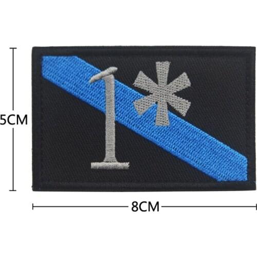 1* ONE ASS TO RISK ASTERISK POLICE TACTICAL THIN BLUE LINE Hook Loop PATCH