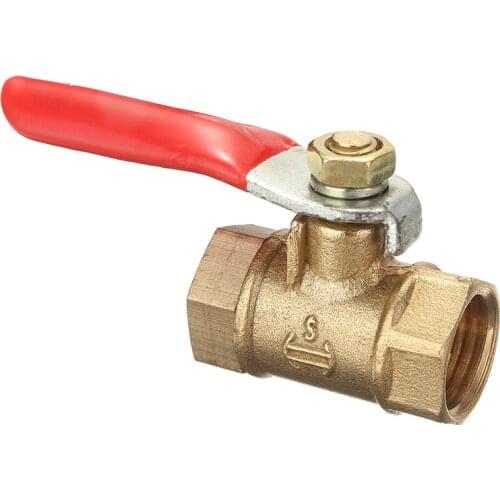 1pc Female to Female Thread Brass Ball Valve 1/4'' PT 13mm For Irrigation Piping System Lever Handle Full Port Valve
