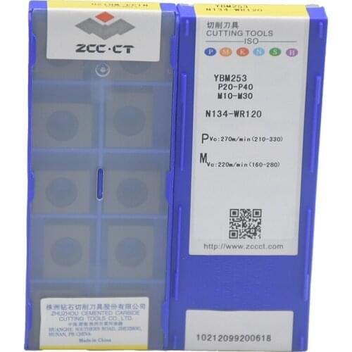 10 PCS Original N134-WR120 YBM253 Carbide Inserts Internal Turning Tool Metal Lathe Tools