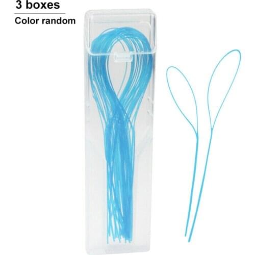 3packs 35pcs High Strength Dental Tool Tooth Floss Threaders For Braces Bridges Nylon Durable Hygienic Non Toxic Health Care