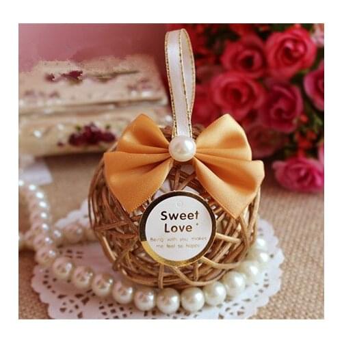 50pcs/lot Gold Theme Party Decoration Ball Shape Wedding Candy Boxes Favor Gifts Boxes for Birthay Party Bridal Shower decor