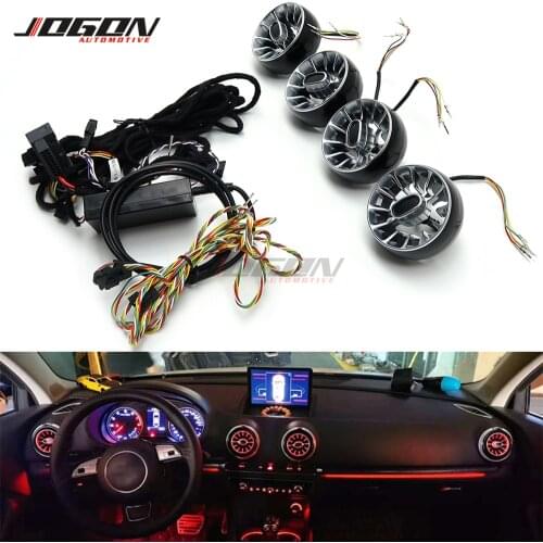 64 color Car Interior Ambient Light Dashboard AC Air Vent Atmosphere Lamp Trim For AUDI A3 8V S3 2013-2019