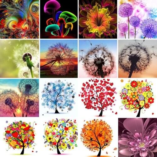 40/50/60/65 diamond painting 5D Full Square Diamond embroidery mosaic Cross Stitch Dandelion DIY home Decoration festival Gift