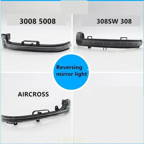 For Peugeot 3008 5008 308SW CITROEN AIRCROSS C5 mirror LED turn signal rearview mirror side light high quality Auto Accessories