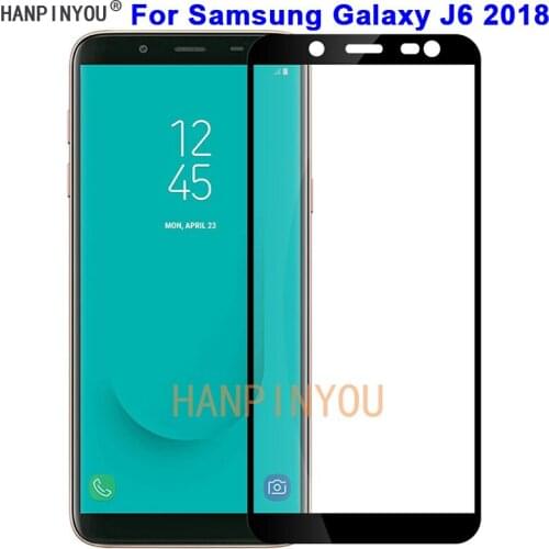 For Samsung Galaxy J6 (2018) J600 5.6" 9H Hardness 2.5D Full Cover Toughened Tempered Glass Film Screen Protector Protect Guard