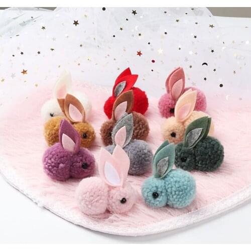 5pcs 6 cm cute plush rabbit headwear creative shoes, hats, accessories and accessories by DIY childrens handmade accessories