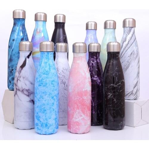 304 Stainless Steel Creative Cola Bottle Male And Female Outdoor Sports Water Bottle Portable Sublimation Paint Thermos